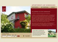 Website von Appartements am Sonnenhang