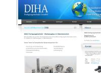 Website von Diha Fertigungstechnik GesmbH