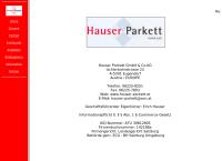Website von Hauser Parkett GmbH
