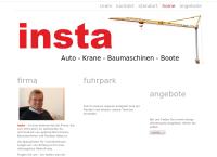 Website von Insta Baumaschinen + Nutzfahrzeuge HandelsgesmbH