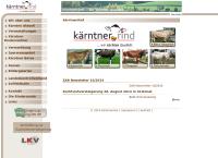Website von Kärntner Rinderzucht- Verband Registrierte Genossenschaft Mit Beschränkter Haftung