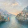 Blick von Riva nach Süden, Malcesine, Gardasee, signiert Andreas Roth Blick von Riva nach Süden, Malcesine, Gardasee, signiert Andreas Roth