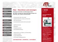 Website von M&l - Maschinen und Lösungen