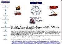 Website von Rinnhofer Transport- und Handelsgesellschaft m.b.H.