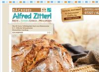 Website von Bäckerei Alfred Zitterl
