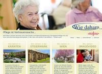Website von Wie daham… Seniorenschlössl Atzgersdorf