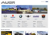 Website von Auer Nutzfahrzeuge GmbH