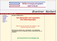 Website von Wärmepumpenservice Norbert Brantner