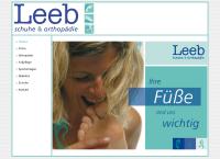 Website von Leeb Schuhe & Orthopädie - OST Haselsteiner GmbH