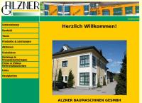 Website von Alzner Baumaschinen GesmbH