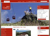 Website von Apart Carina Hubert Pale