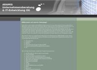 Website von ARAMIS Unternehmensberatung und IT Entwicklung OG