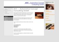 Website von Acc - Automotive Concept Consulting GmbH