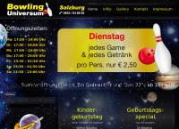 Website von Bowling Universum 3 GmbH