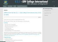 Website von E.c.i.-Edv College International GesmbH