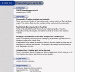 Website von Forte Handelsges.m.b.h.