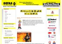 Website von GEFAS Gesellschaft für Arbeitsicherheit GmbH