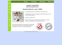 Website von Haslinger Seifen und Kosmetik Ges.m.b.h.