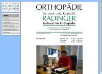 Website von Dr. Med. Univ. Reinhold Radinger - Facharzt Für Orthopädie und Orthopädische Chirurgie