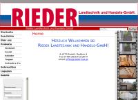 Website von RIEDER Landtechnik und Handels-GmbH