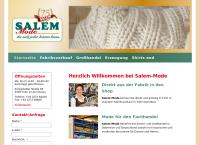 Website von Salem Wäsche- und Mode-OUTLET