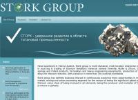 Website von STORK International GmbH