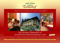 Website von Tannenhof - Hotel Pension