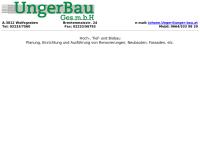 Website von Unger Bau GmbH
