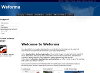 Website von Weforma Dämpfungstechnik GmbH