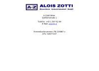 Website von Alois Zotti Maschinen Industriebedarf GmbH