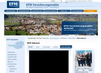 Website von EFM Admont