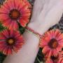 VESI Edelsteinarmbänder mit roter Koralle, goldenem Hämatit und Peridot