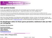 Website von Kerstin Buchholzer - Werbetechnik und Direktvertrieb Buchholzer