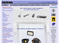 Website von Ernst Hawlik - Hetron, Elektronische Geräte Für Film und Video