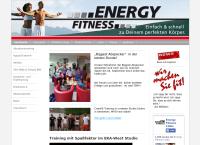 Website von Energy Fitness Studio