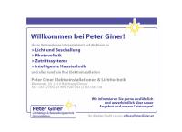 Peter Giner - Peter Giner Elektroinstallationen & Lichttechnik