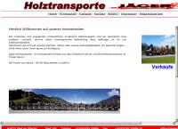 Website von Transporte Christian Jäger GmbH - Holztransporte