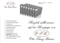 Website von Otto Franz Rainer - Registratur- und Ablagesysteme, Edelbriefpapiere, Bürozubehör