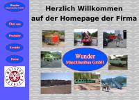 Website von Wunder Maschinenbau GmbH