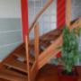 Paul Ramp - Holzstiege mit Niroseilen