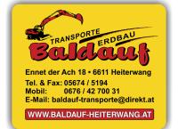 Website von Baldauf KG - Transporte und Erdbau