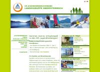 Website von Österreichischer Jugend- Herbergsverband, Landes- Gruppe Oberösterreich