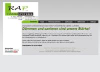 Website von RAP Dämmsysteme GmbH