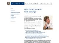 Website von Öffentliche Notarin Mag. Dr. Christine Foitik