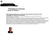 Website von Dr. Thomas Lang