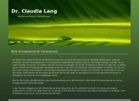Dr. Claudia Lang - Psychotherapie