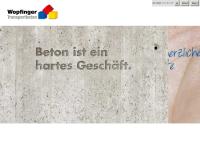 Website von Wopfinger Transportbeton - Werk Grafenwörth