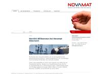 Website von Novamat Industriewarenhandelsgesellsc.m.b.h.