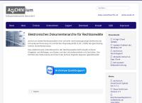 Website von Archivium Dokumentenarchiv GmbH
