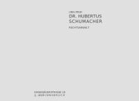 Schumacher Hubertus, Ra Univ.-Prof. Dr.